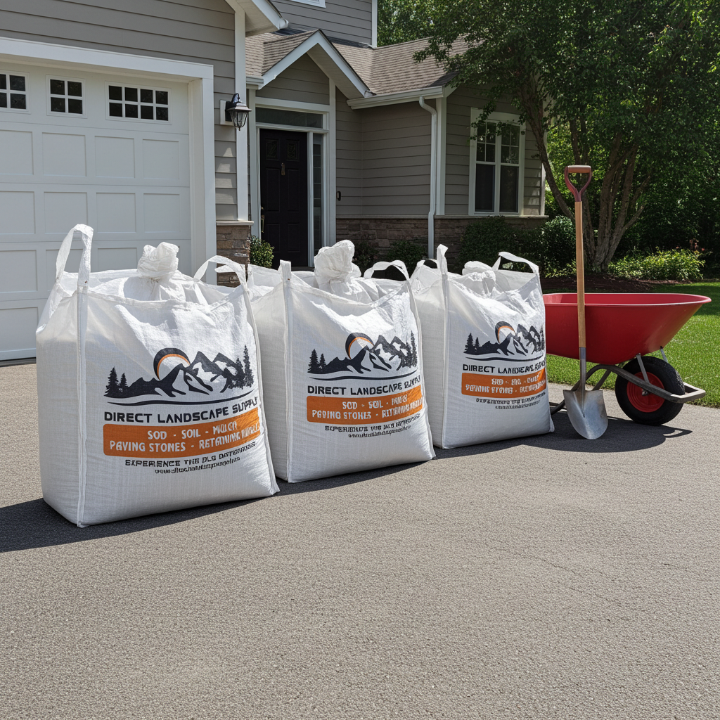 Soil gravel mulch delivery Calgary bulk bags